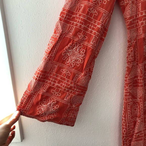 NWT Zara Long Embroidered Dress - Picture 4 of 9